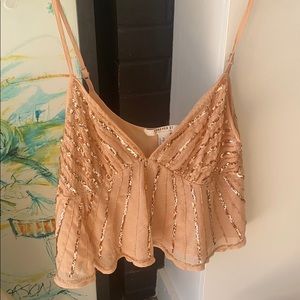 Pink Sequin Tank top